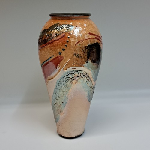 Click to view detail for #230401 Raku Glitter Glaze 10.5x5 $42